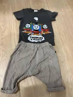 バースデー　ストライプパンツ95㎝トーマスTシャツ100㎝　セット売りのサムネイル