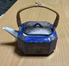 【美品】[未使用品］角型急須 陶器製 安定感あり