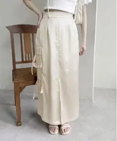 one after another NICE CLAUP ロングスカート　サテン