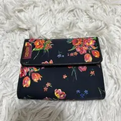 KENZO ケンゾー 花柄 チューリップ 二つ折り財布 黒 ヴィンテージ 総柄