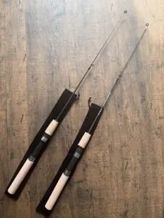 2本セット コンパクトロッド 75cm 振り出し式 穴釣り等 収納袋付き