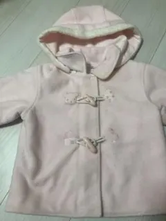 familiar ピンク フリース フード付きジャケット