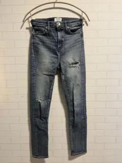 GYDA スキニーデニム Sサイズ ダメージ加工