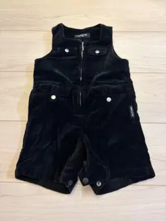 コムサ　COMME CA ISM ロンパース　黒　ベロア　ベスト　80cm 子供