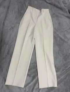 ZARA オフホワイト スラックス EUR S ハイウエスト