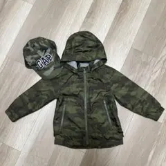 【2点セット】GAP ナイロンジャケット100CM、キャップ48-50CM