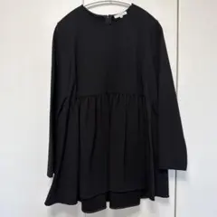 yori チュニック ブラック 38 ぬくぬく