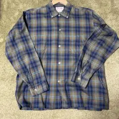 60s チェックシャツ コットン 開襟シャツ 60年代