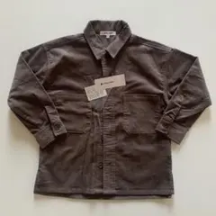 新品未使用 グローバルワーク コーデュロイ長袖シャツ ダークブラウン 130