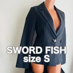 【平成ギャル】 SWORD FISH 美ラインストライプジャケット　光沢生地のサムネイル