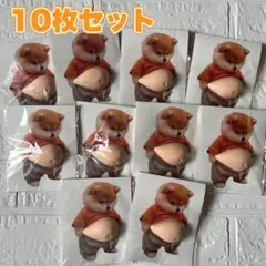 10枚セット 柴犬シール まとめ売り 立体 お腹ぷにぷにシール 犬 ぷよぷよ