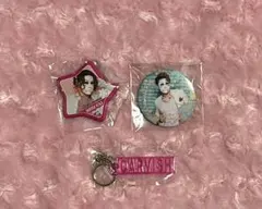 ゴールデンボンバー 樽美酒研二 缶バッジ キーホルダーセット