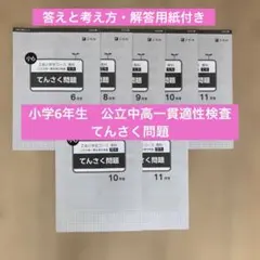 Z会 小6 公立中高一貫校適性検査 てんさく問題 6〜12月 エブリスタディ