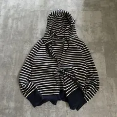 old uniqlo striped double zip hoodie