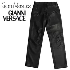 超希少 GIANNI VERSACE レザーパンツ ブラックのサムネイル