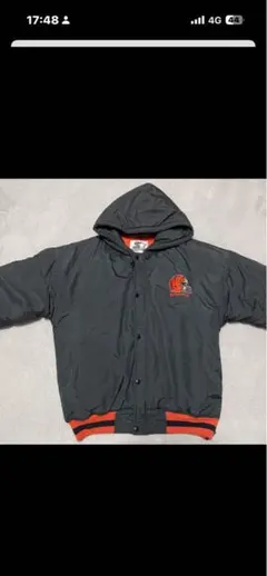 【極美品】90s スターター NFL ベンガルズ 中綿ジャケット フード付き M