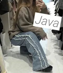 Java ♡ サイドフリンジ デニムパンツ