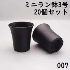 【007 プラ鉢 プラスティック鉢 - 新品】ミニラン鉢3号×20個 ※宅急便のサムネイル