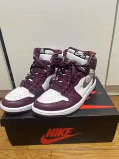 NIKE Air Jordan 1 バーガンディ/ホワイト ハイカット