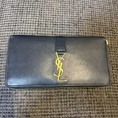 YSL サンローラン 黒 レザー 長財布