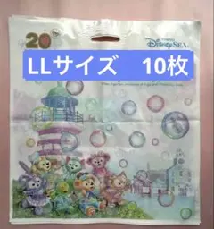 カラフルハピネス ダッフィー ディズニーリゾート ショップ袋 LL 10枚