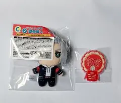 リボーン　ひこくじ　獄寺　ミニぬいぐるみ　ネームバッジ