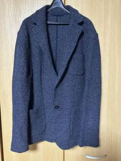 美品❤️ラピーヌブランシュ ニットジャケット テーラード 濃紺 