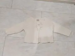 petit main ホワイト カーディガン S