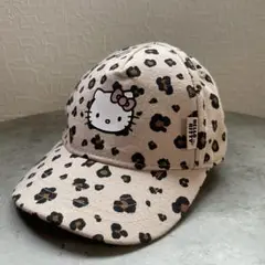 H&M キティちゃん　ヒョウ柄キャップ 4-6M