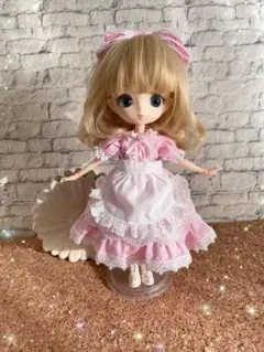 【タイムSALE】ハルモニアブルームサイズ 　エプロン付ドレス　ピンク