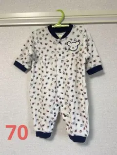 くま柄ロンパース 70cm