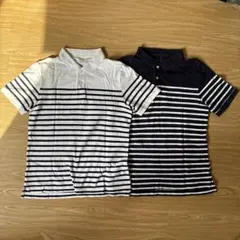 無印良品　ストライプポロシャツ 2枚セット Mサイズ