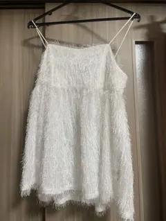 free'smart ホワイトファー風スリップビスチェ