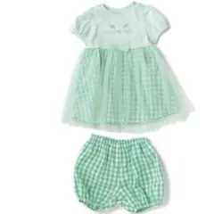 アナスイミニ 猫顔ワンピース×ブルマセット   90