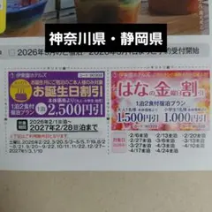 伊東園ホテルズ　お誕生日割引・はなの金曜日割引宿泊券　56　神奈川県・静岡県