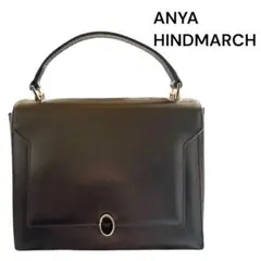 廃盤品アニヤハインドマーチ ハンドバッグ　バサースト 黒 レザー