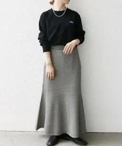 美品　シップスエニィ　レディース　ニット　ロングスカート　マーメイド　ボーダーのサムネイル