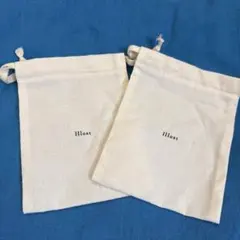 lllast 巾着袋 2枚セット コットン 生成り