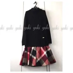 ブルーレーベルクレストブリッジ ニット ドッキングワンピース 36