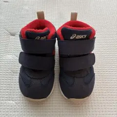 asics ベビー ミッドカット　ファーストシューズ　14.0 ネイビー