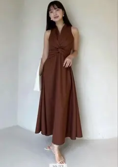 新品！anuans ツイストギャザーワンピース