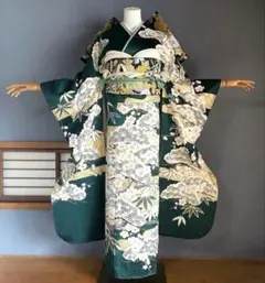 振袖フルセット　手描き友禅　成人式振袖　振袖　裄丈69