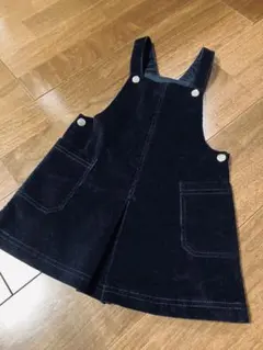 Jacadiネイビー コーデュロイ ジャンバースカート 3A/96cm