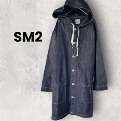 【新品タグ付】サマンサモスモス デニムフードコート ネイビー Fサイズ SM2