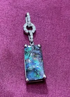 新品 ボルダーオパール ダイヤ 49.49ct K18PG/WG - メルカリ