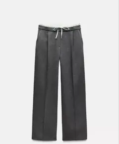 ZARA WIDE-LEGパンツ ダブルウエストバンド