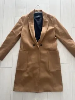 【美品】　ZARA キャメル ダブルブレスト チェスターコート