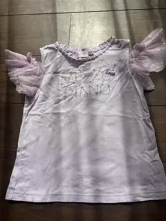 Mezzo Piano 薄紫 フリル袖 Tシャツ