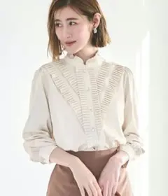 高畑充希さん着用 新品 Lily brown 2WAY フルイドフリルブラウス