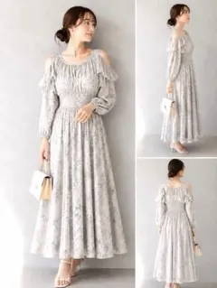 タグ付き dazzlin ダズリン アイボリー オフショルダーレースリボン
